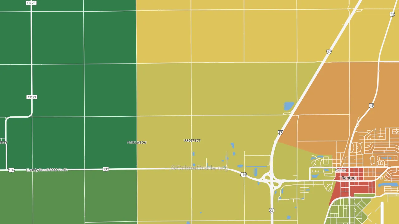 Prospect, IL Map of Drug-Related Crime Rates