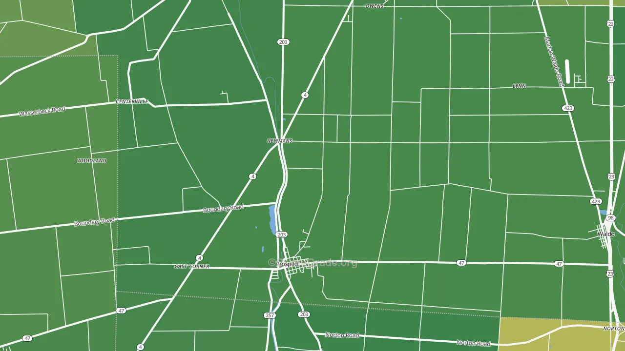 Prospect, OH Map of Drug-Related Crime Rates
