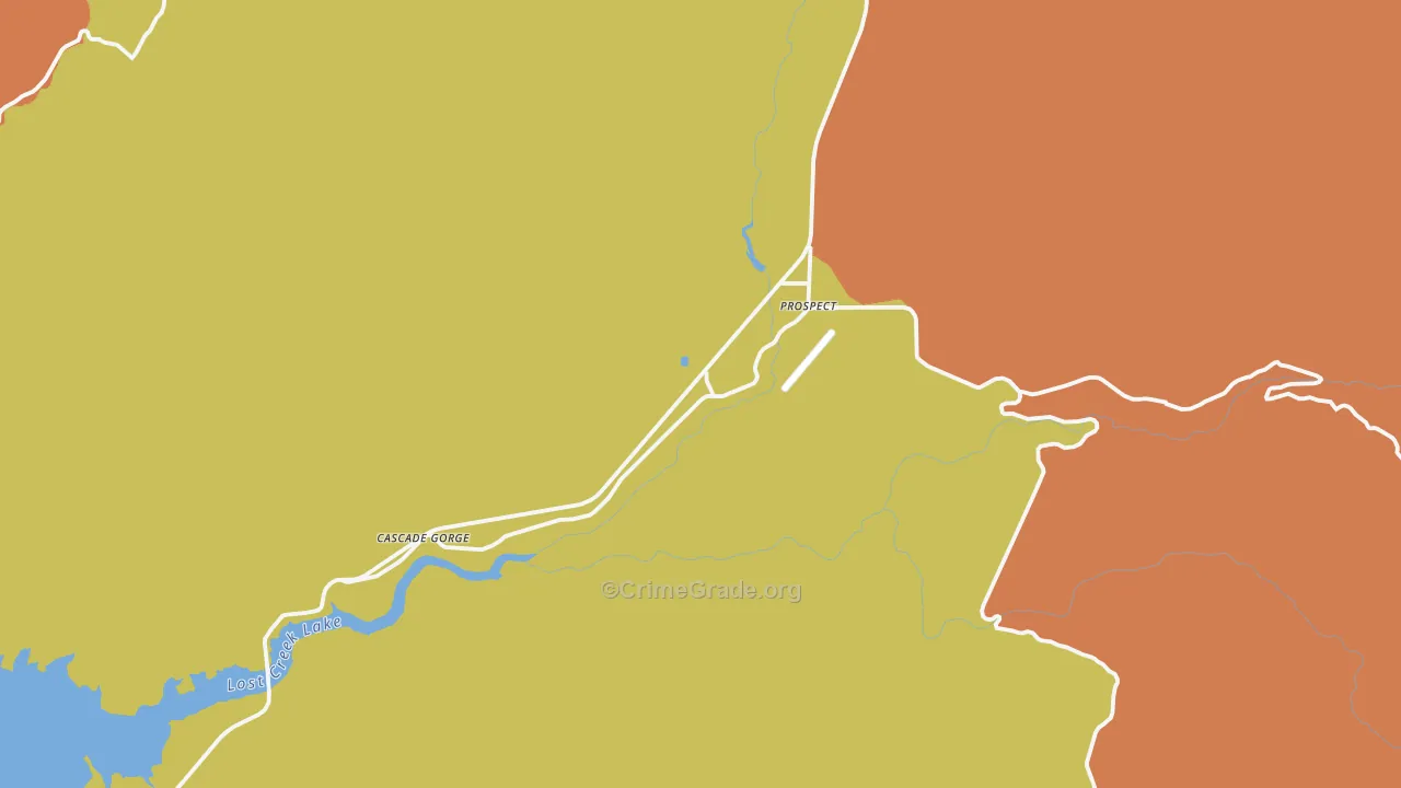 Prospect, OR Map of Drug-Related Crime Rates