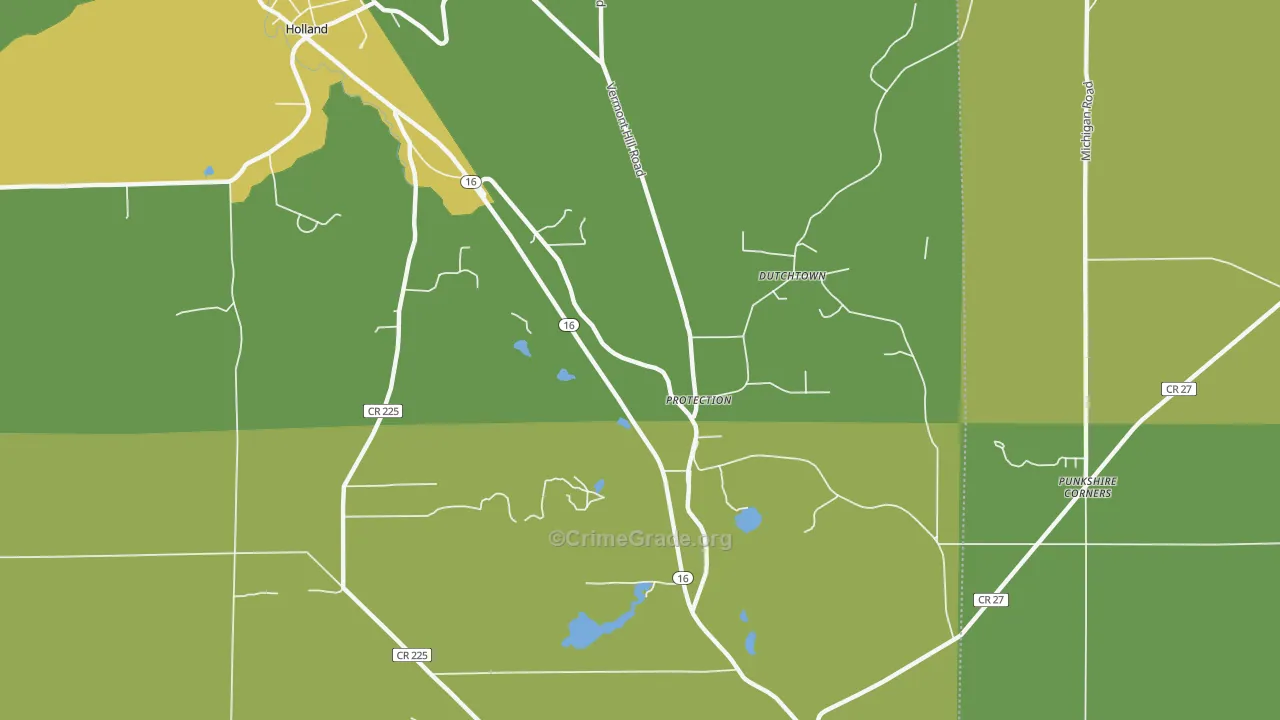 Protection, NY Map of Drug-Related Crime Rates