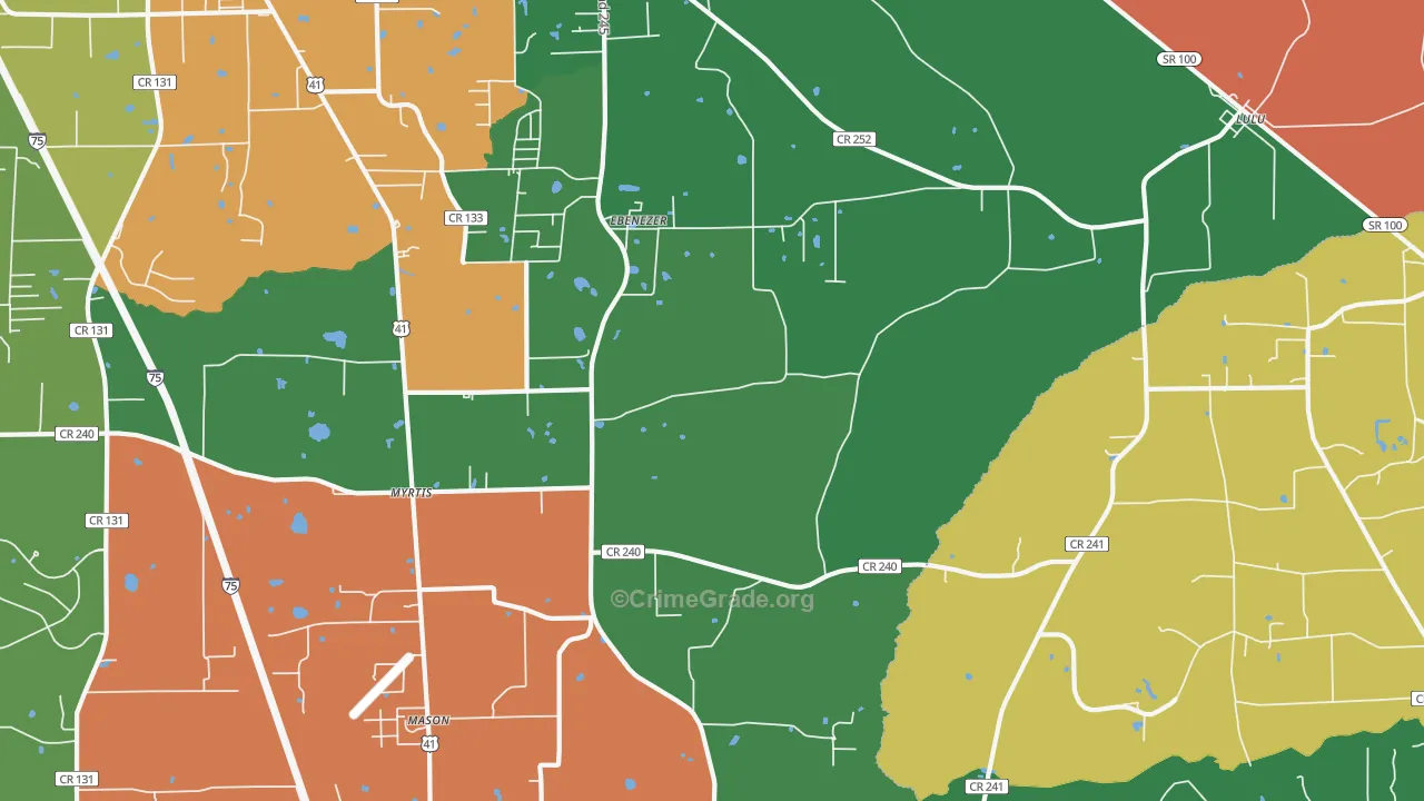 Providence, FL Map of Drug-Related Crime Rates