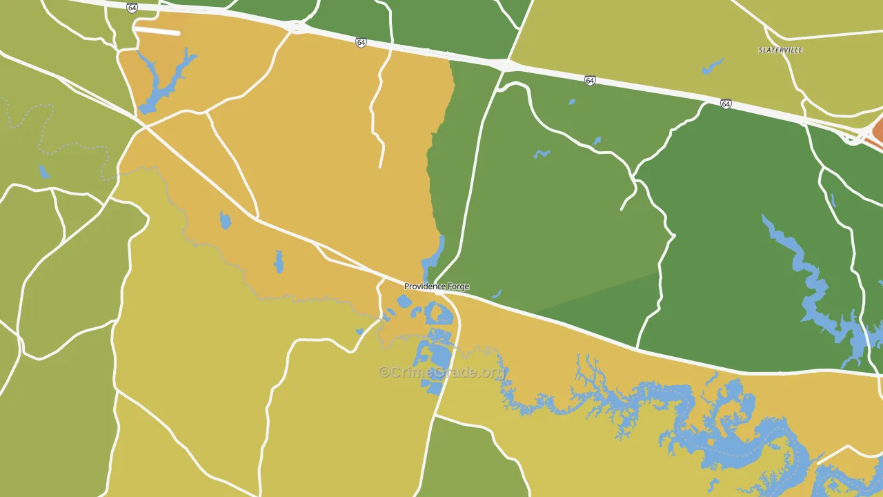 Providence Forge, VA Map of Drug-Related Crime Rates
