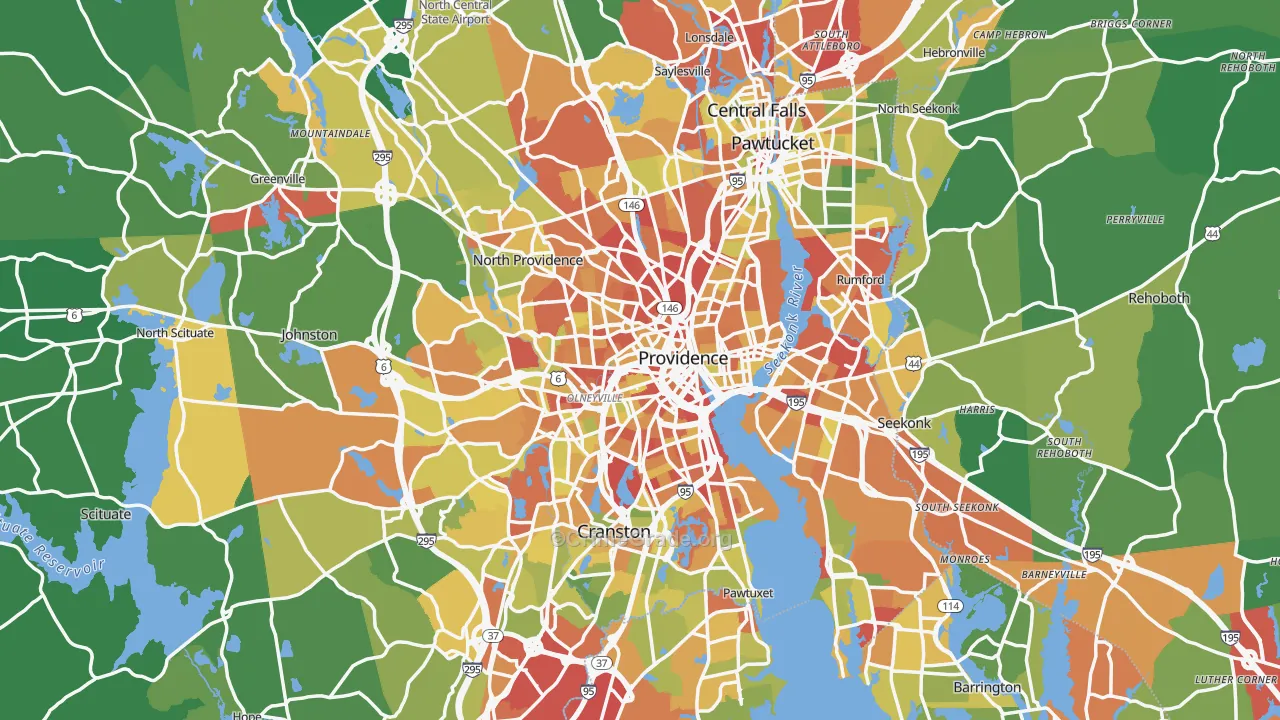Providence, RI Map of Drug-Related Crime Rates