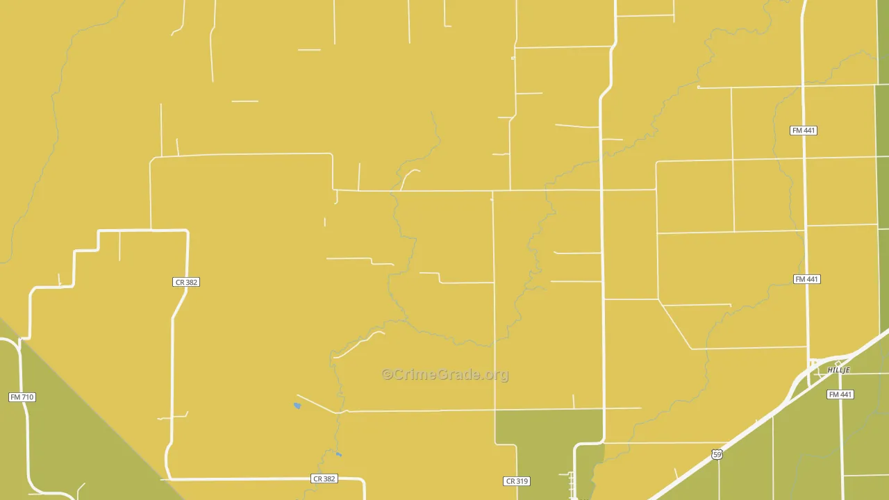 Provident City, TX Map of Drug-Related Crime Rates