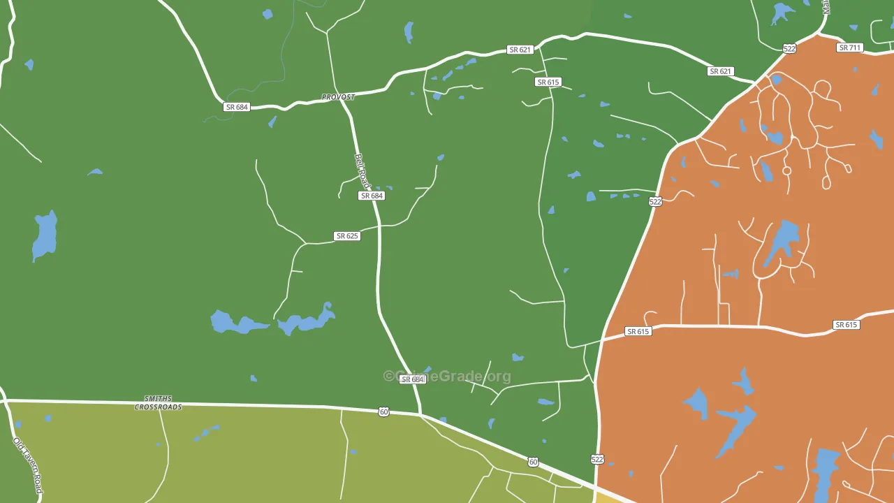 Provost, VA Map of Drug-Related Crime Rates
