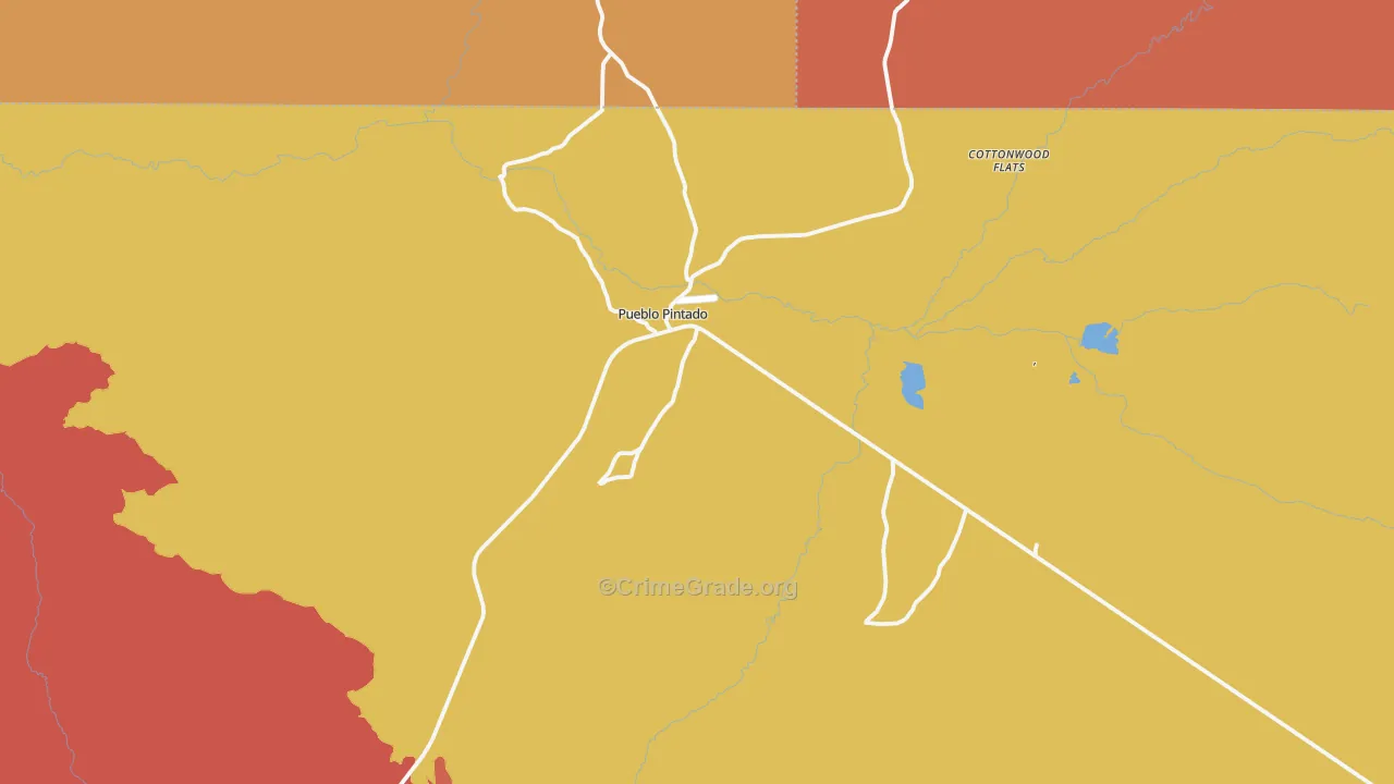 Pueblo Pintado, NM Map of Drug-Related Crime Rates