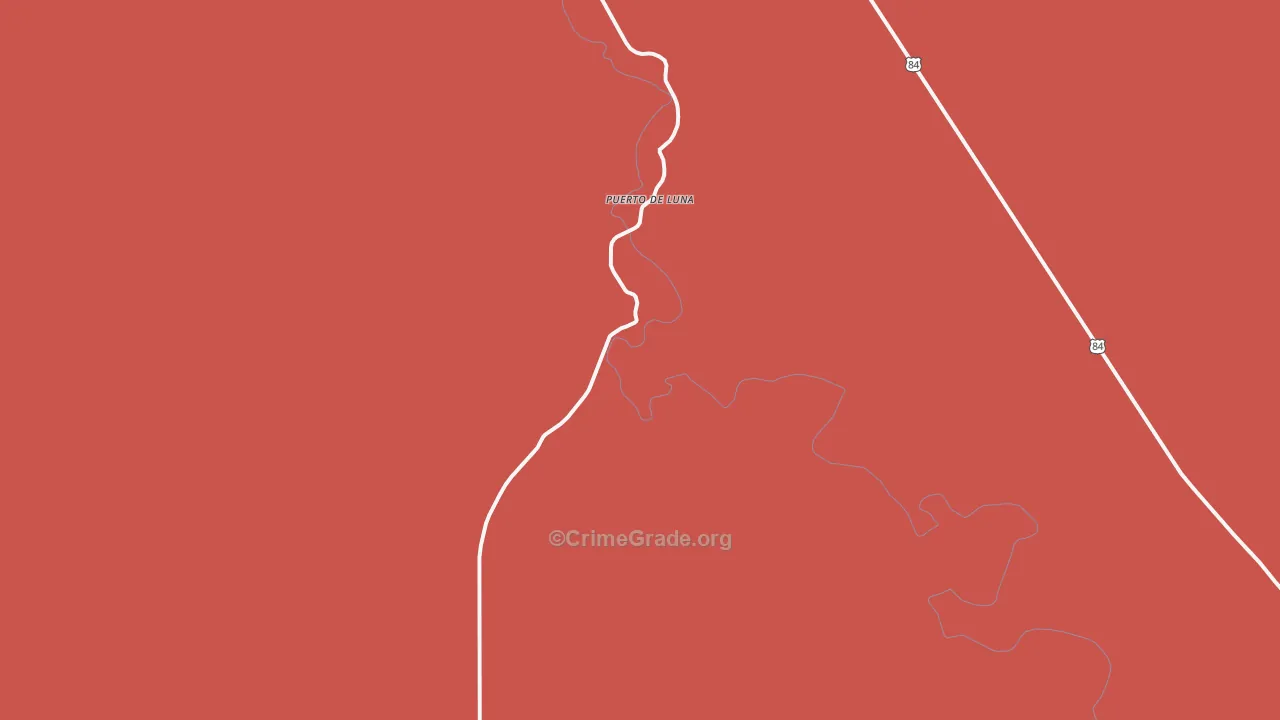 Puerto De Luna, NM Map of Drug-Related Crime Rates