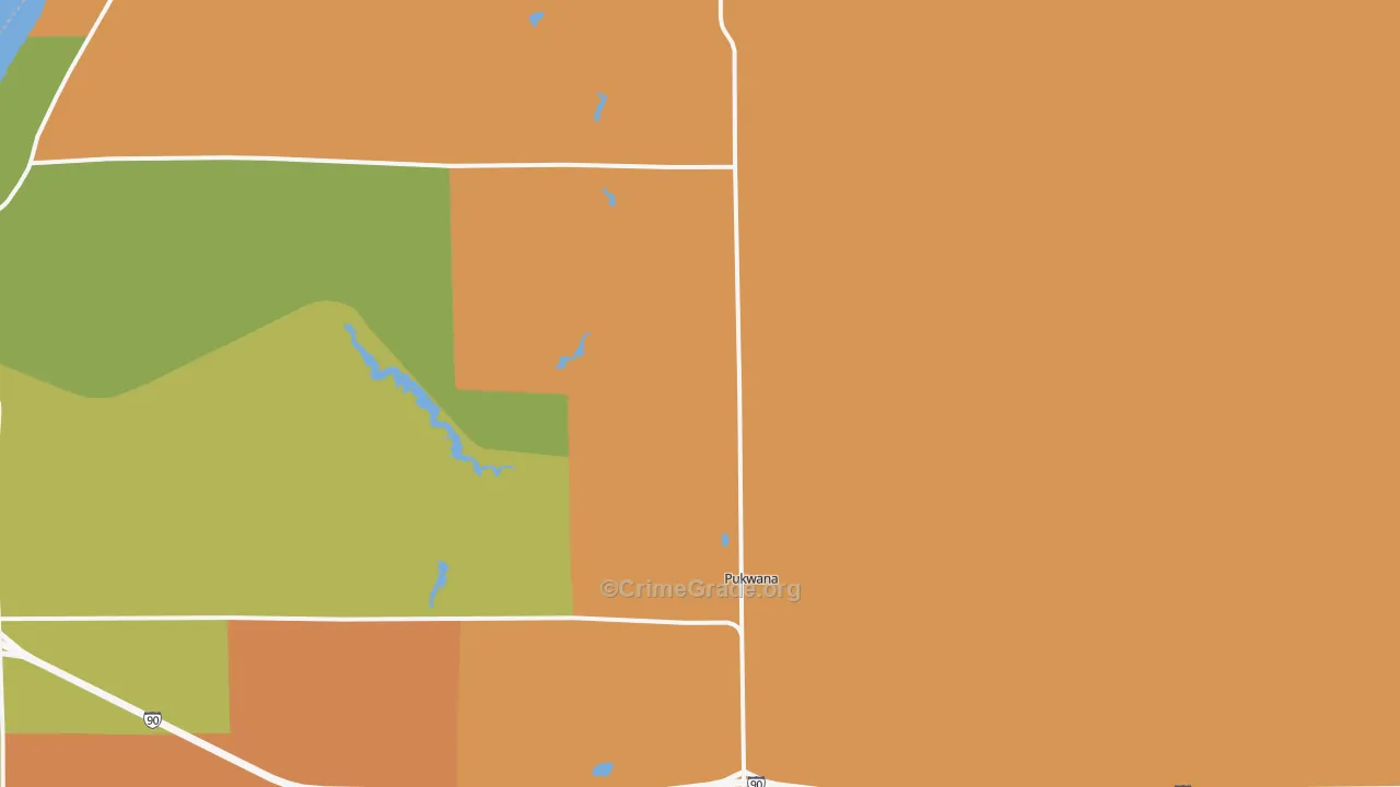 Pukwana, SD Map of Drug-Related Crime Rates