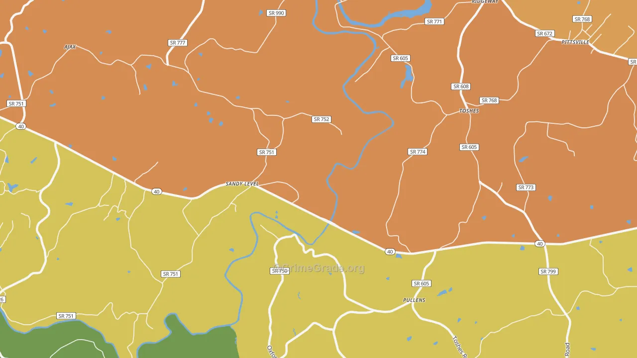 Pullens, VA Map of Drug-Related Crime Rates