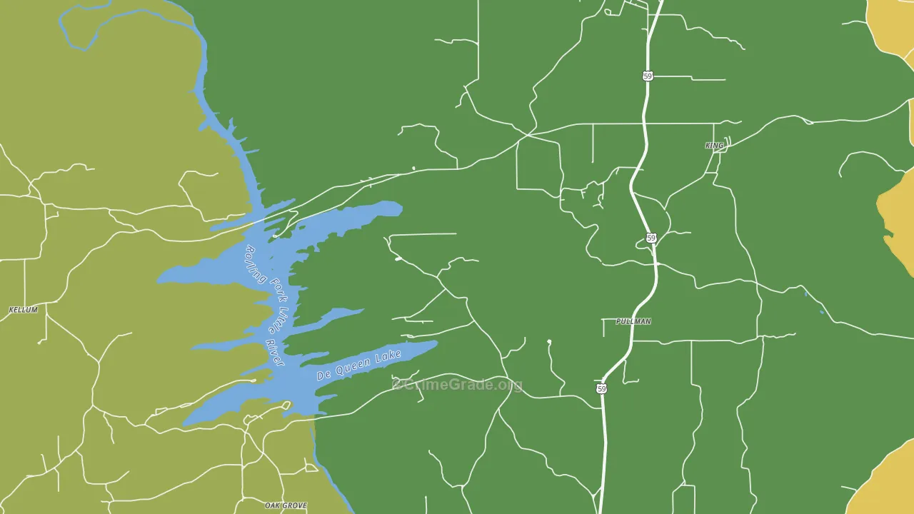Pullman, AR Map of Drug-Related Crime Rates
