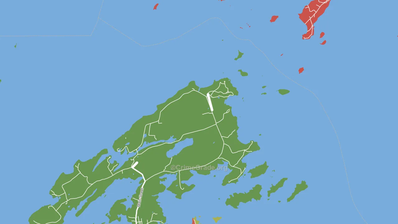 Pulpit Harbor, ME Map of Drug-Related Crime Rates