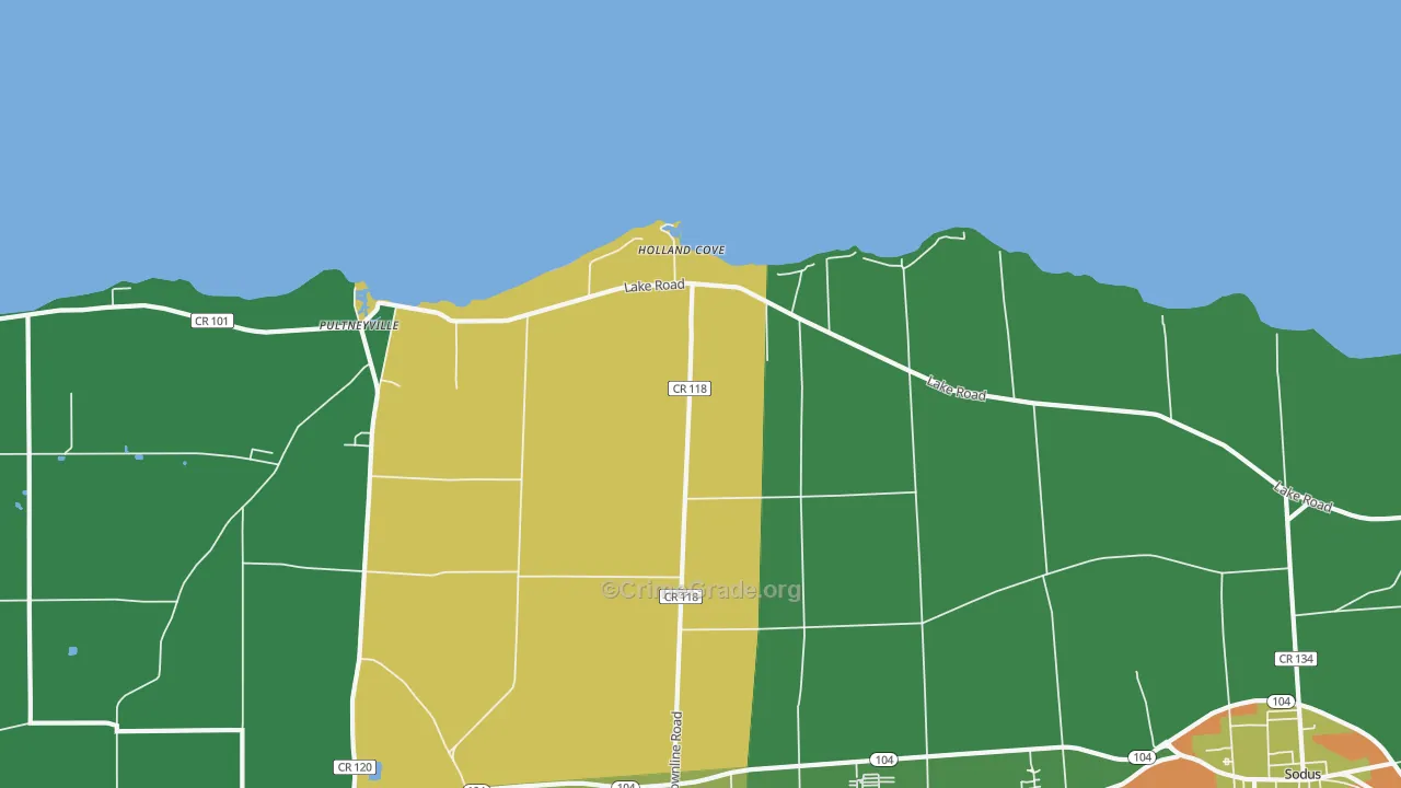 Pultneyville, NY Map of Drug-Related Crime Rates