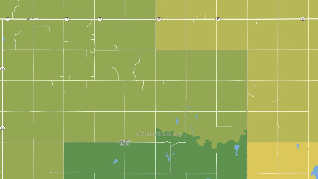 Pumpkin Center, OK Map of Drug-Related Crime Rates