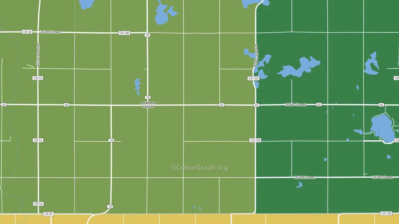 Pumpkin Center, SD Map of Drug-Related Crime Rates