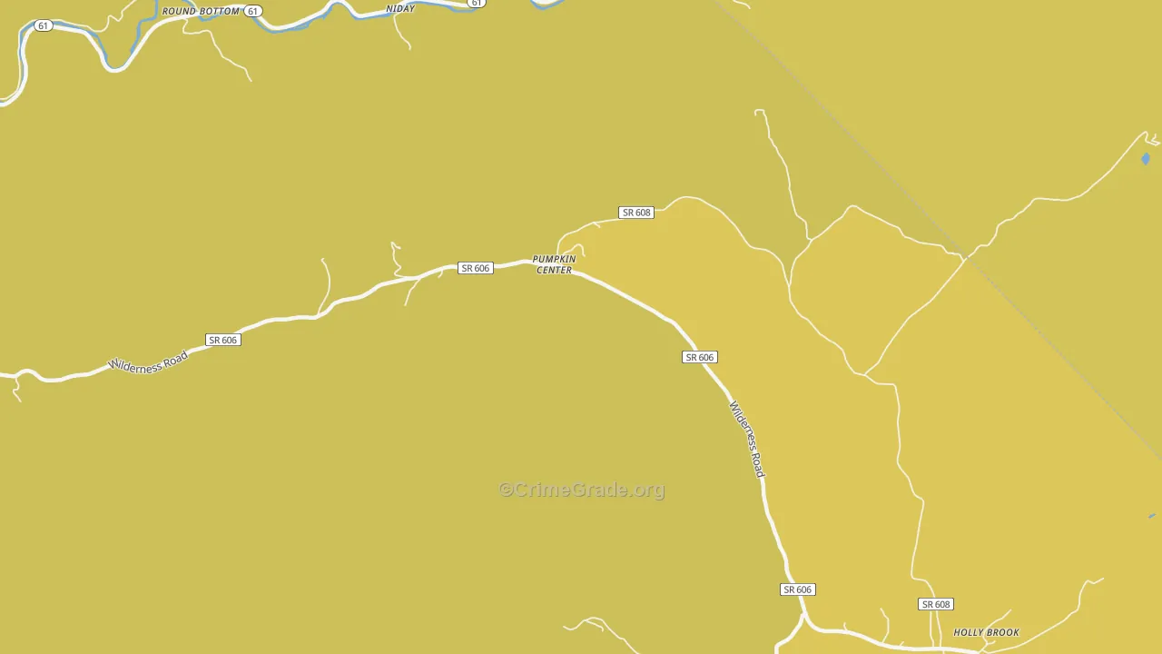Pumpkin Center, VA Map of Drug-Related Crime Rates