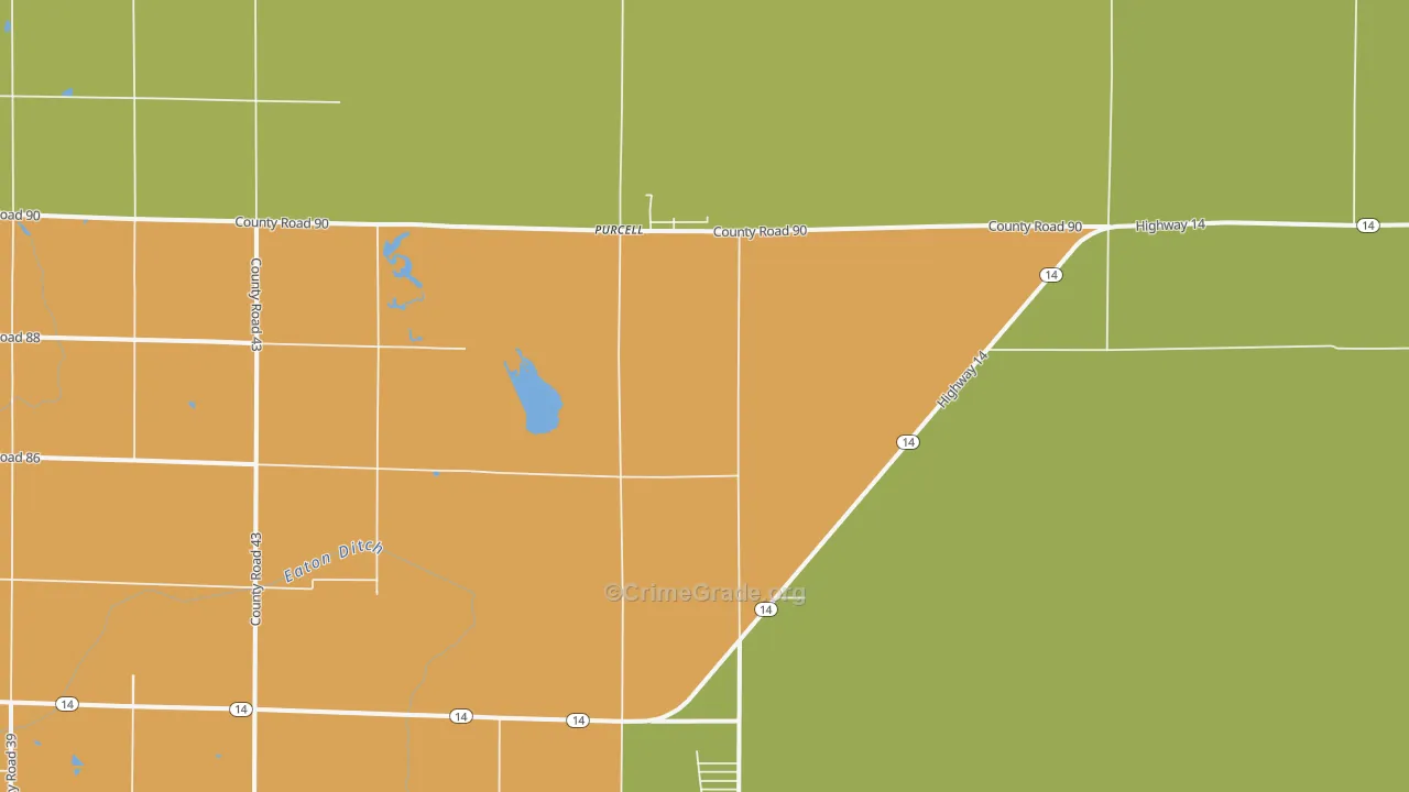 Purcell, CO Map of Drug-Related Crime Rates