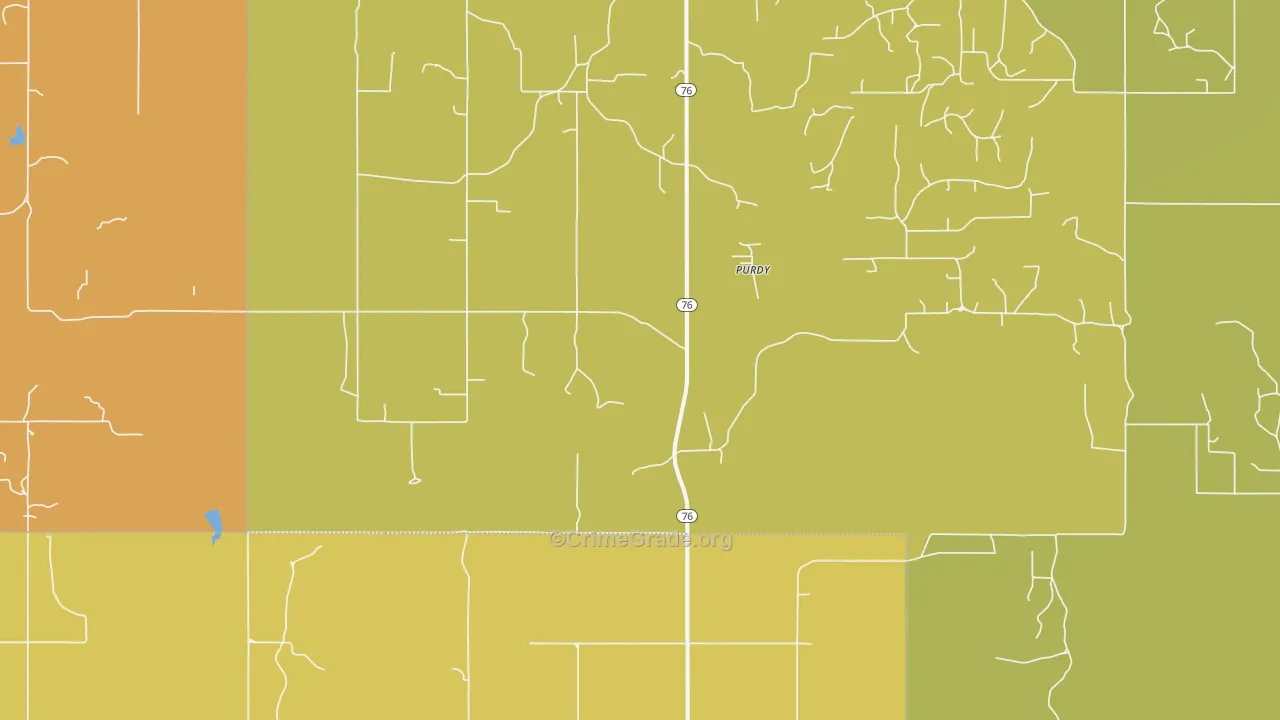 Purdy, OK Map of Drug-Related Crime Rates