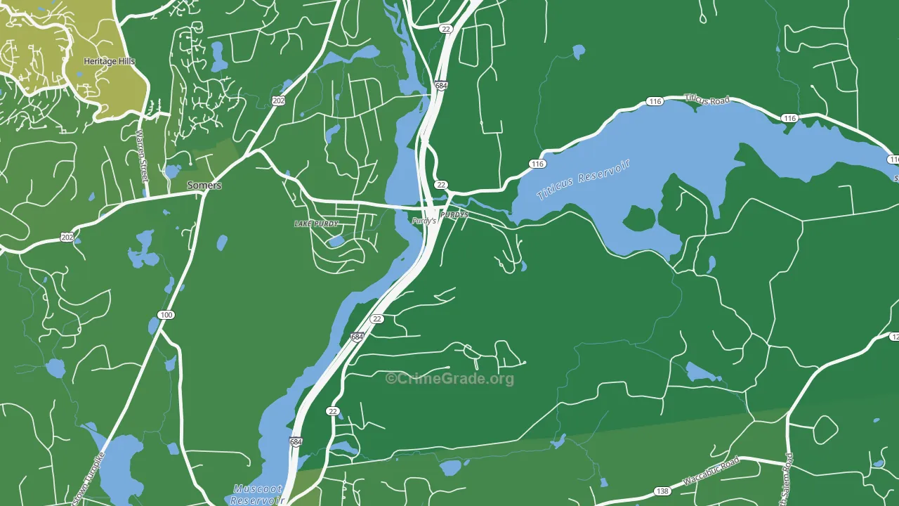 Purdys, NY Map of Drug-Related Crime Rates