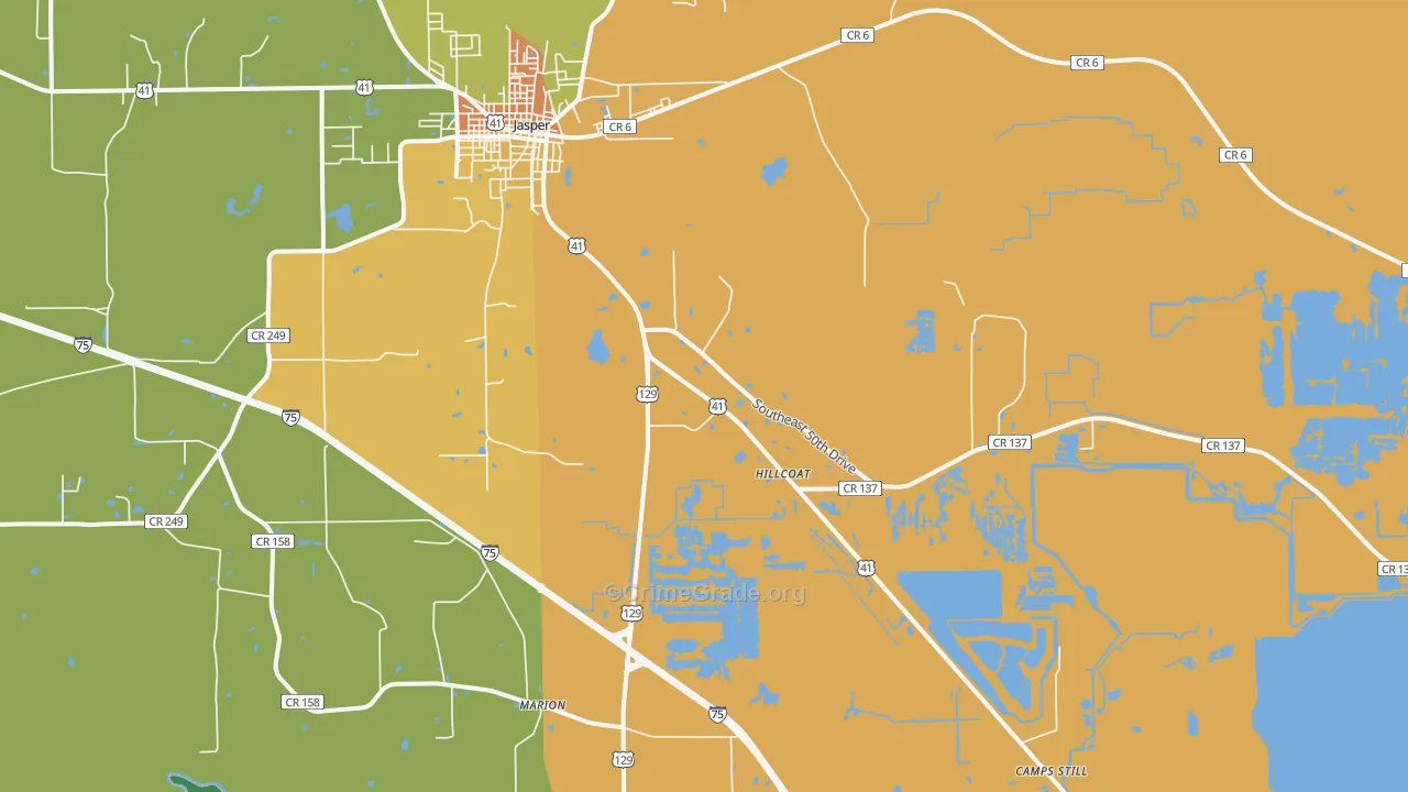 Purvis Still, FL Map of Drug-Related Crime Rates