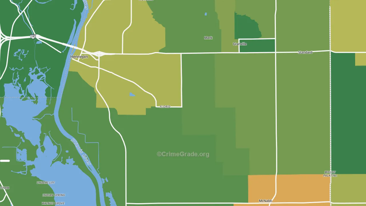 Putnam County, IL Map of Drug-Related Crime Rates
