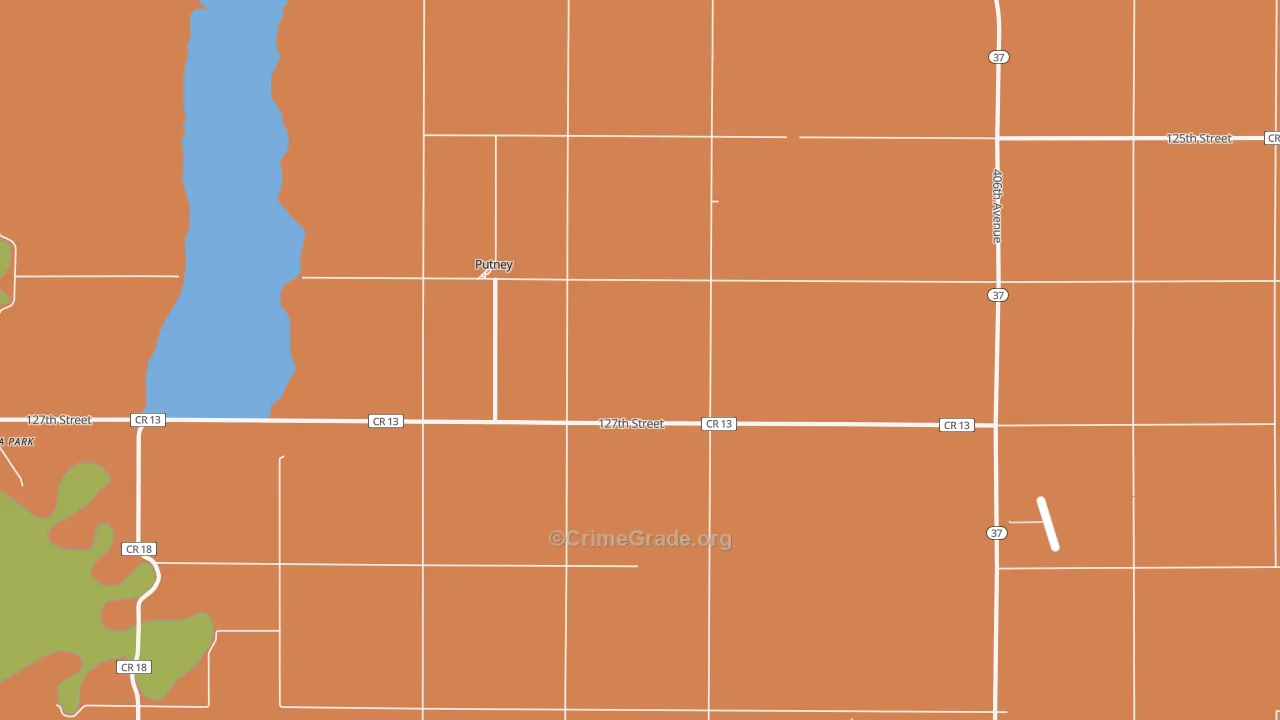 Putney, SD Map of Drug-Related Crime Rates