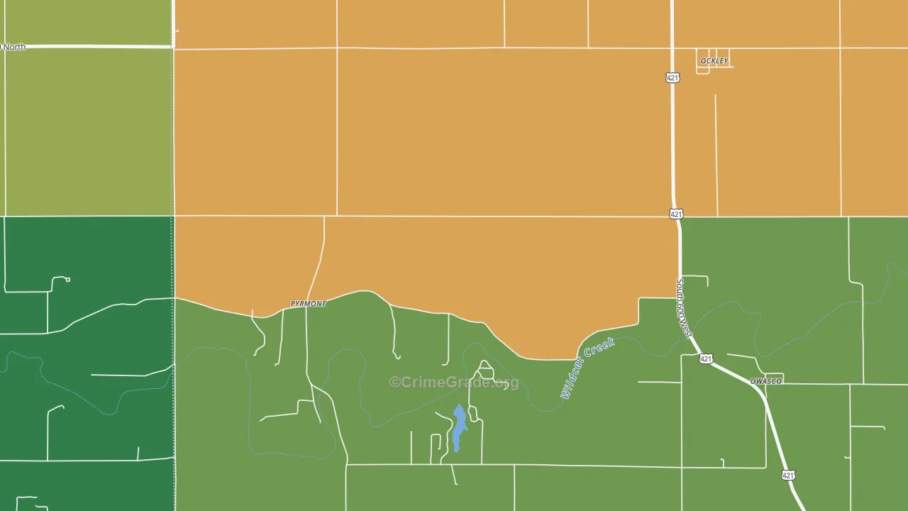 Pyrmont, IN Map of Drug-Related Crime Rates