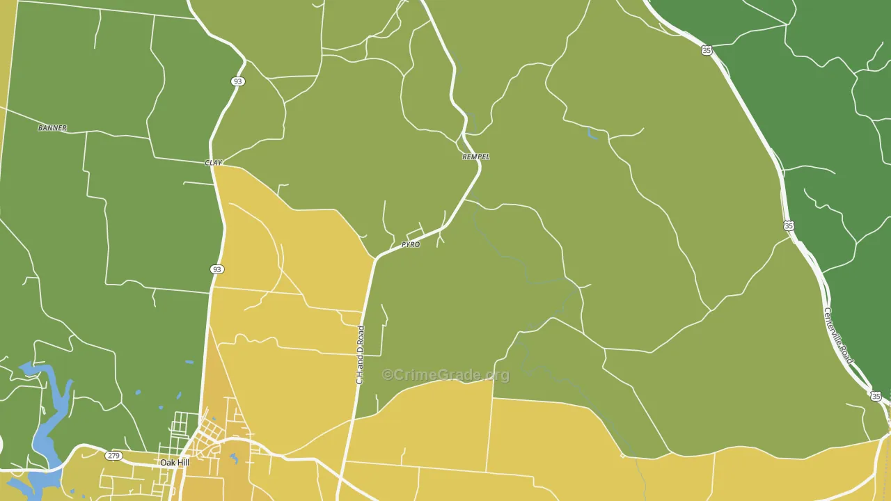 Pyro, OH Map of Drug-Related Crime Rates