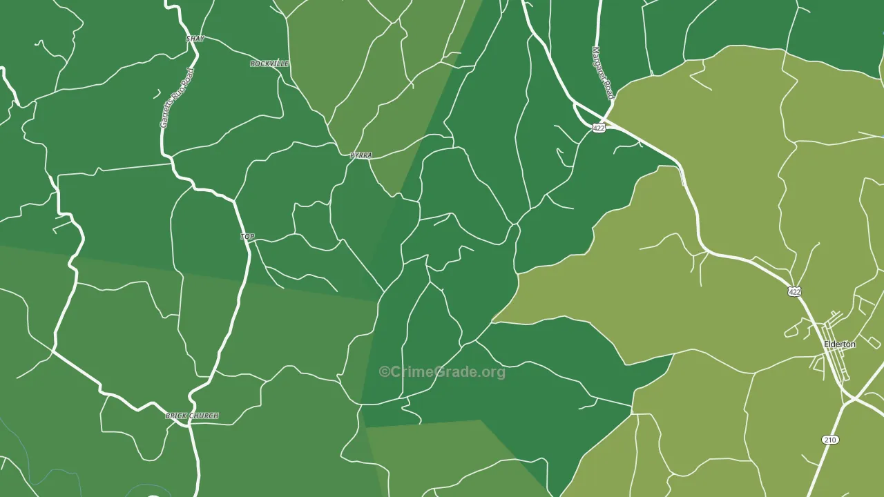 Pyrra, PA Map of Drug-Related Crime Rates