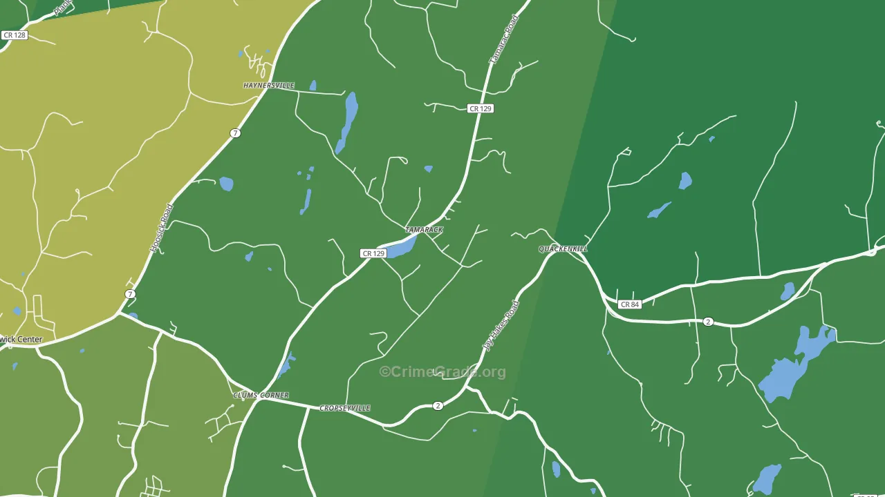 Quackenkill, NY Map of Drug-Related Crime Rates