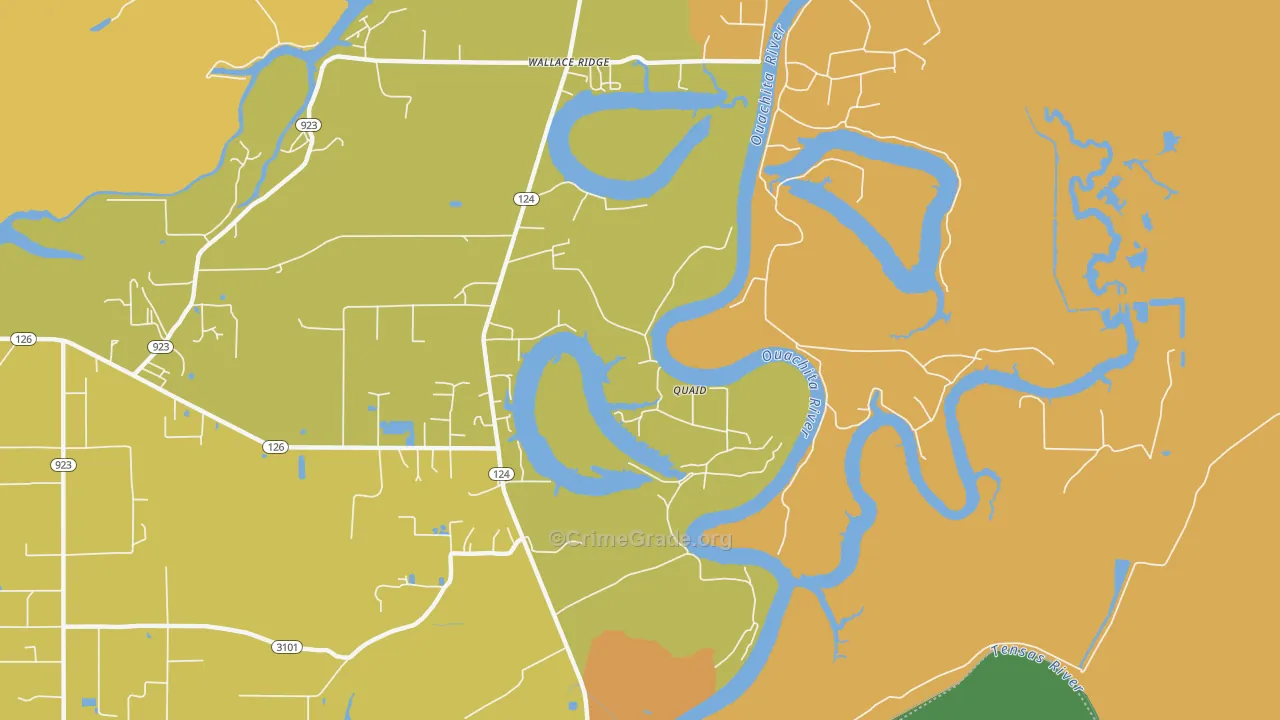 Quaid, LA Map of Drug-Related Crime Rates