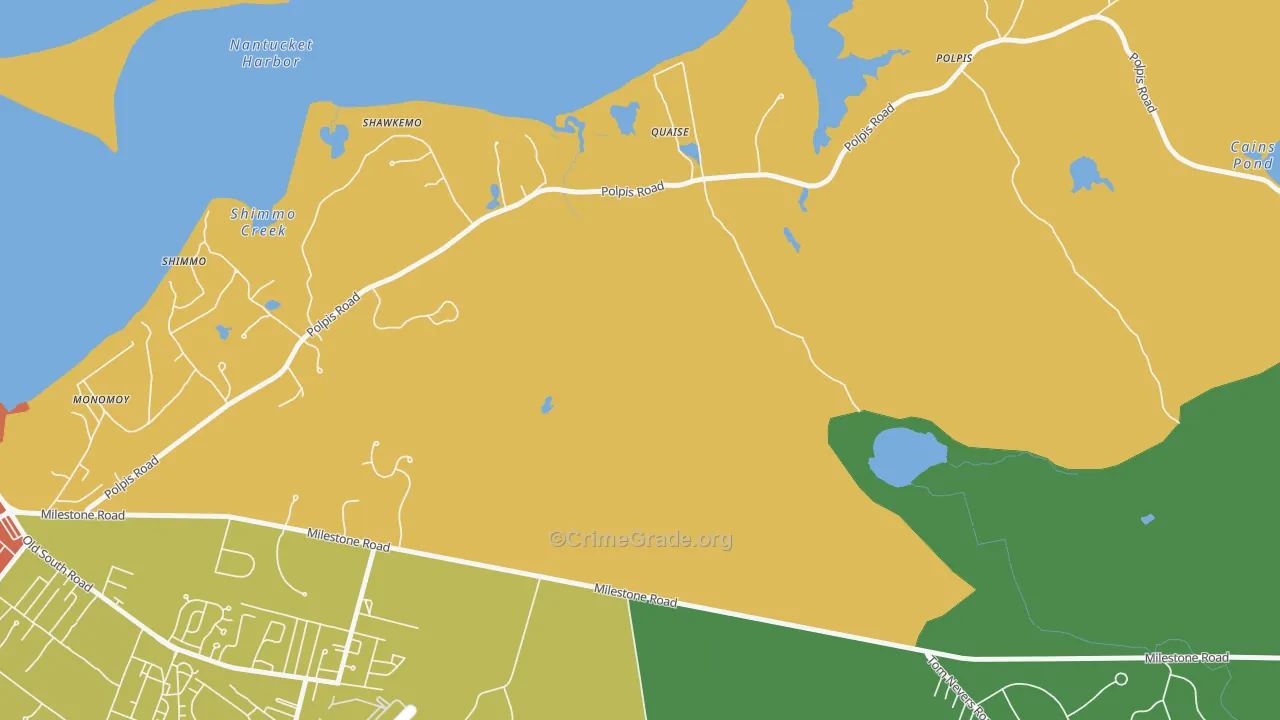 Quaise, MA Map of Drug-Related Crime Rates