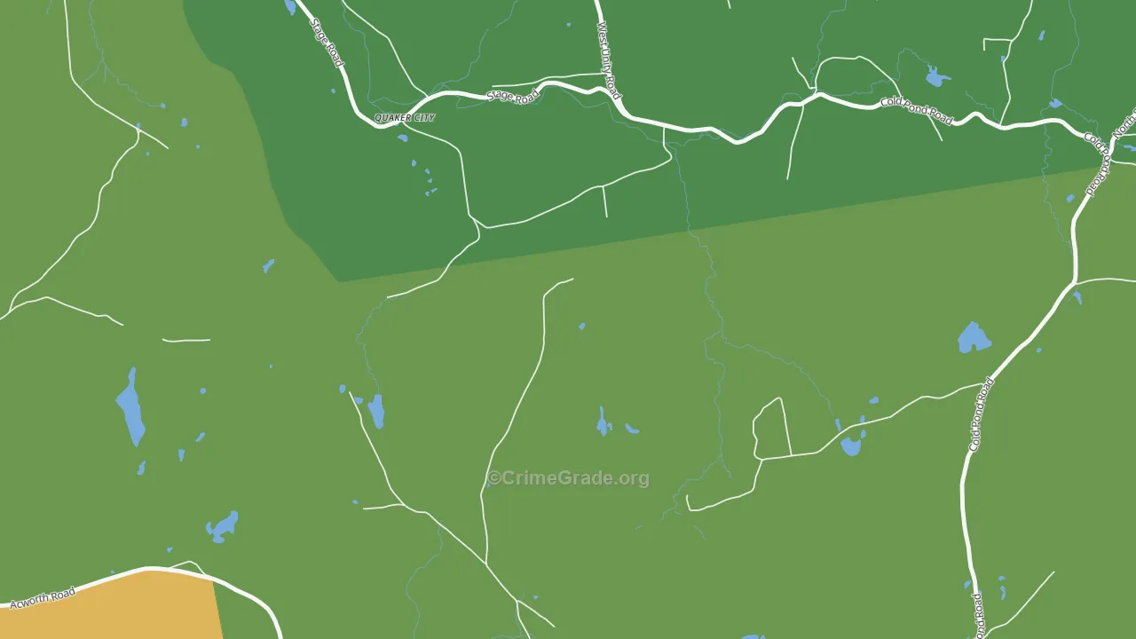 Quaker City, NH Map of Drug-Related Crime Rates