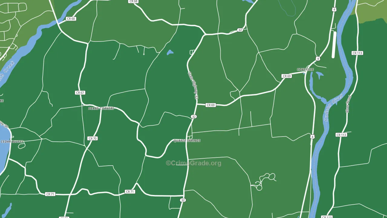 Quaker Springs, NY Map of Drug-Related Crime Rates