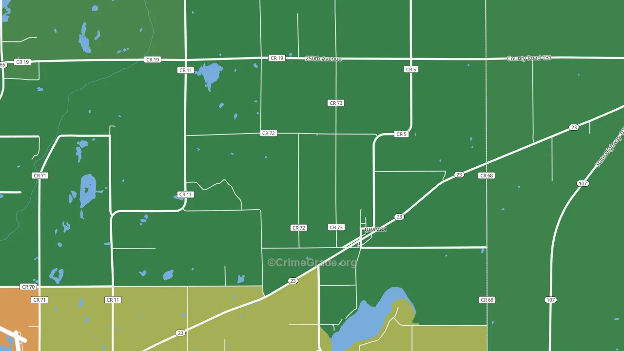 Quamba, MN Map of Drug-Related Crime Rates
