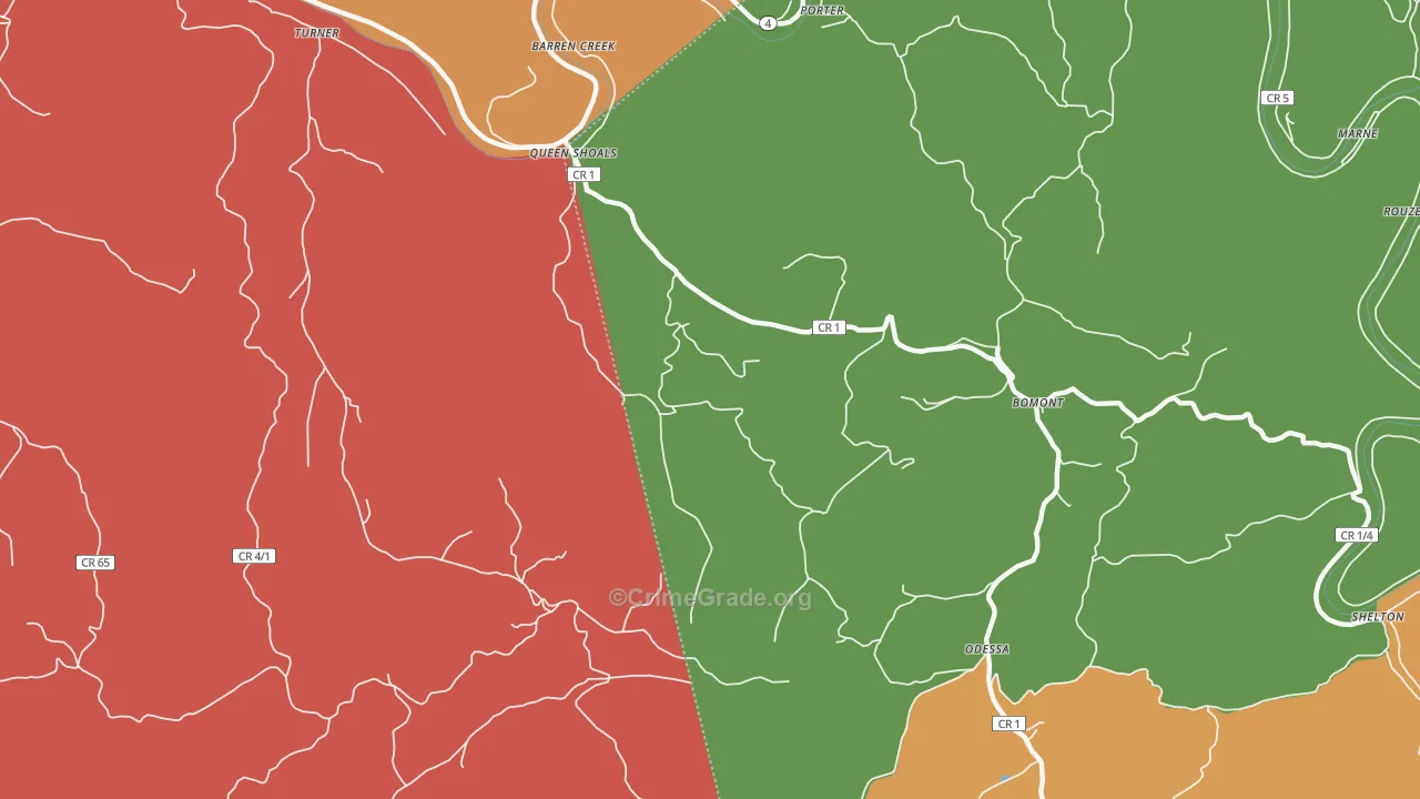 Queen Shoals, WV Map of Drug-Related Crime Rates