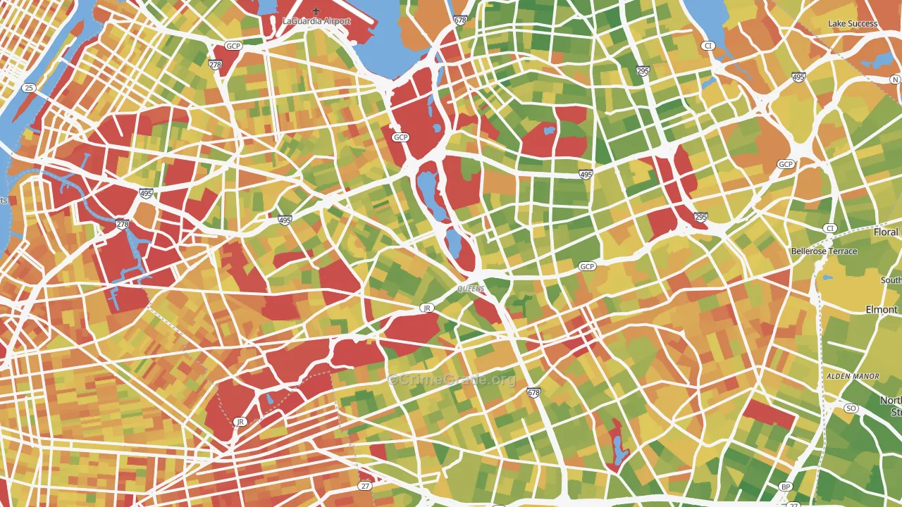 Queens, NY Map of Drug-Related Crime Rates