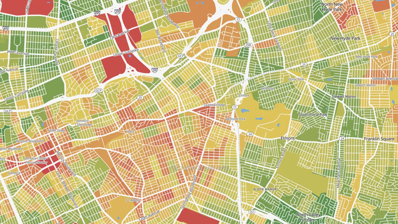 Queens Village, Queens, NY Map of Drug-Related Crime Rates