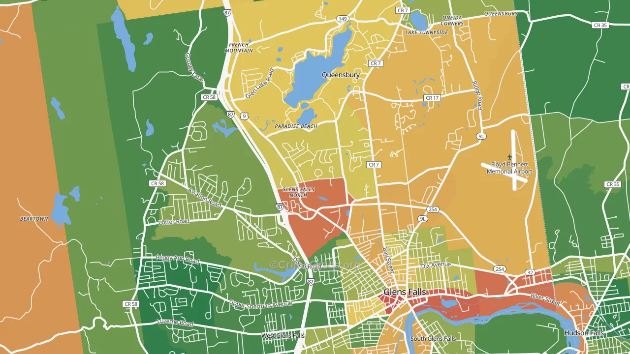 Queensbury, NY Map of Drug-Related Crime Rates