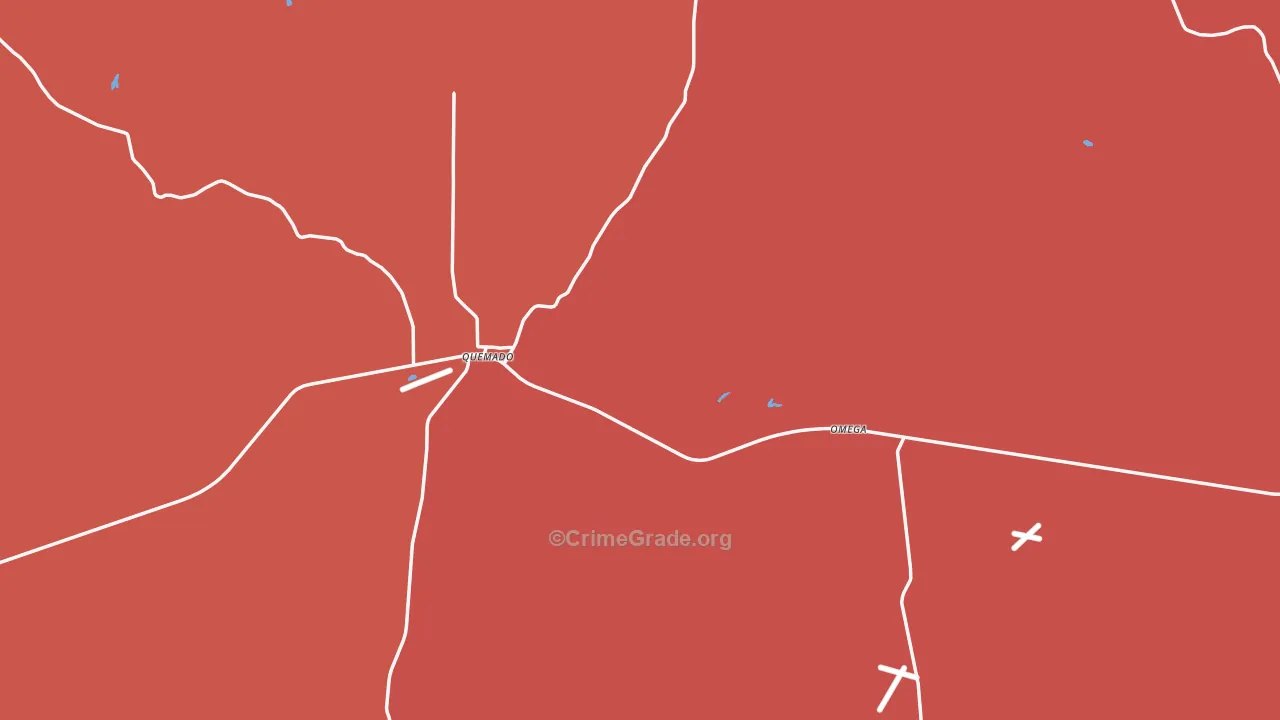 Quemado, NM Map of Drug-Related Crime Rates