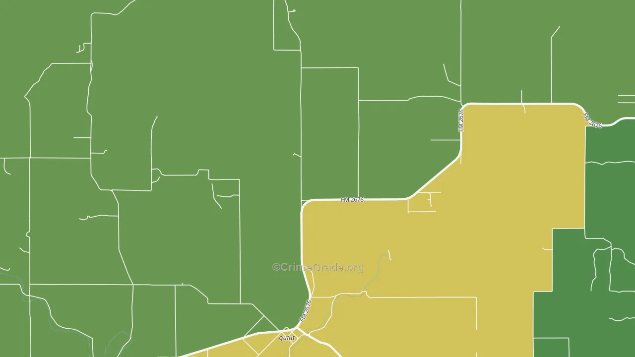 Quihi, TX Map of Drug-Related Crime Rates