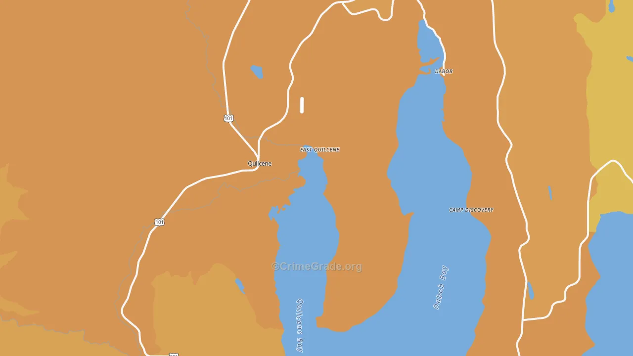 Quilcene, WA Map of Drug-Related Crime Rates