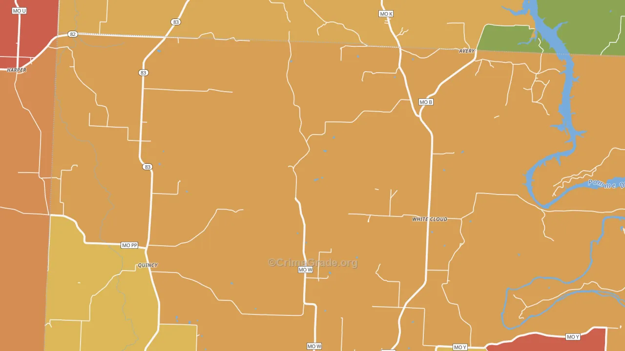 Quincy, MO Map of Drug-Related Crime Rates