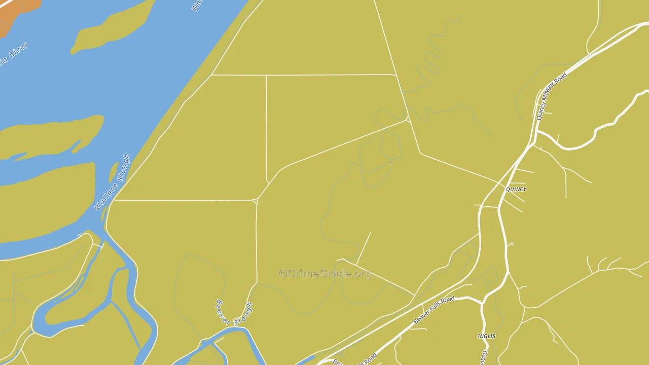 Quincy, OR Map of Drug-Related Crime Rates