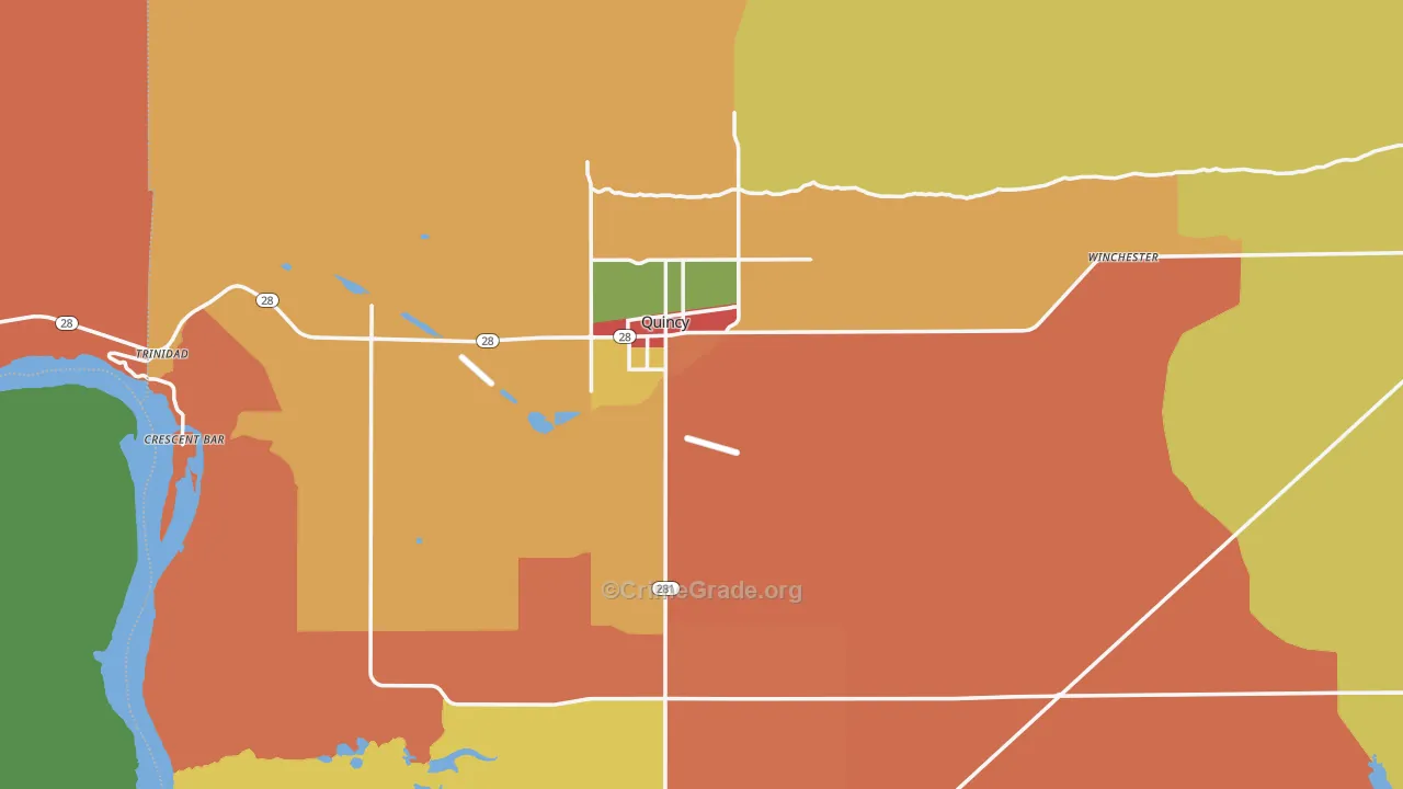 Quincy, WA Map of Drug-Related Crime Rates