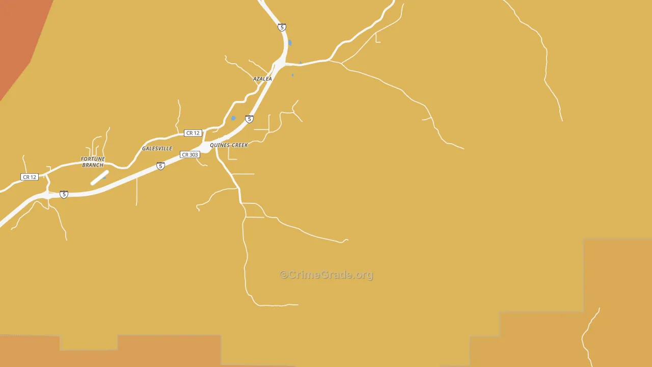 Quines Creek, OR Map of Drug-Related Crime Rates