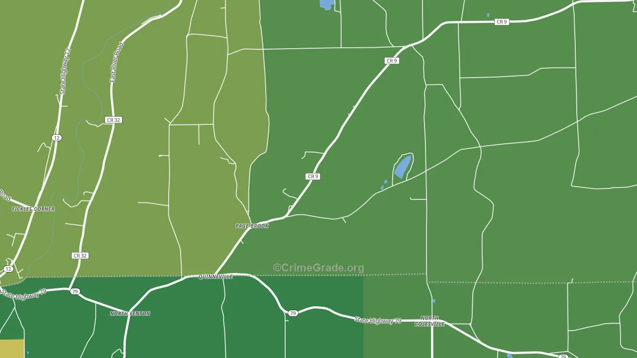 Quinneville, NY Map of Drug-Related Crime Rates