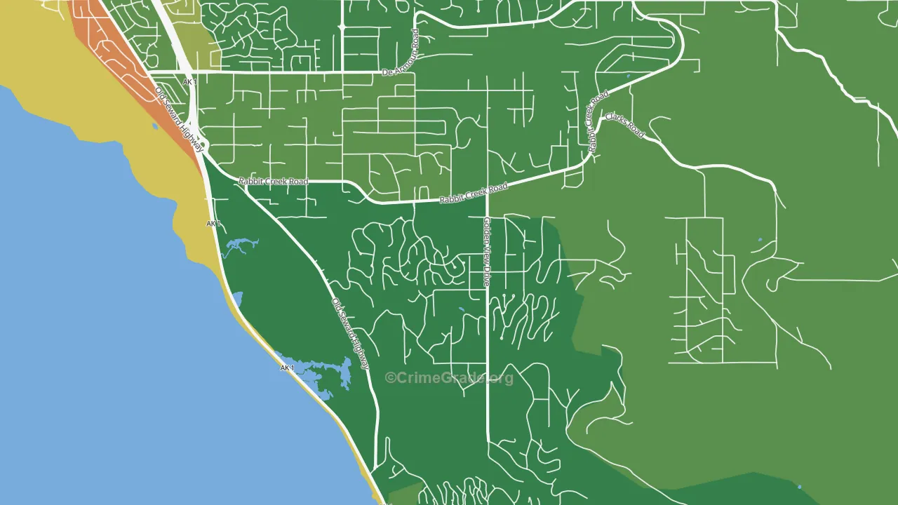 Rabbit Creek, Anchorage, AK Map of Drug-Related Crime Rates