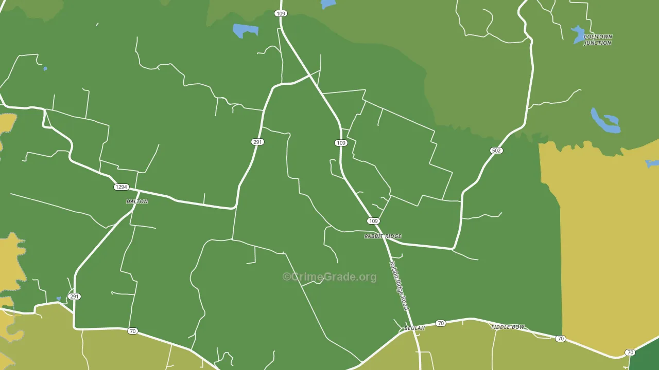 Rabbit Ridge, KY Map of Drug-Related Crime Rates