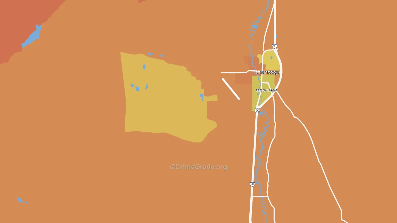 Racetrack, MT Map of Drug-Related Crime Rates