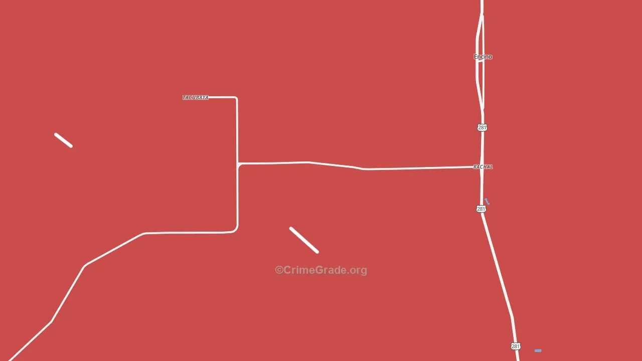 Rachal, TX Map of Drug-Related Crime Rates